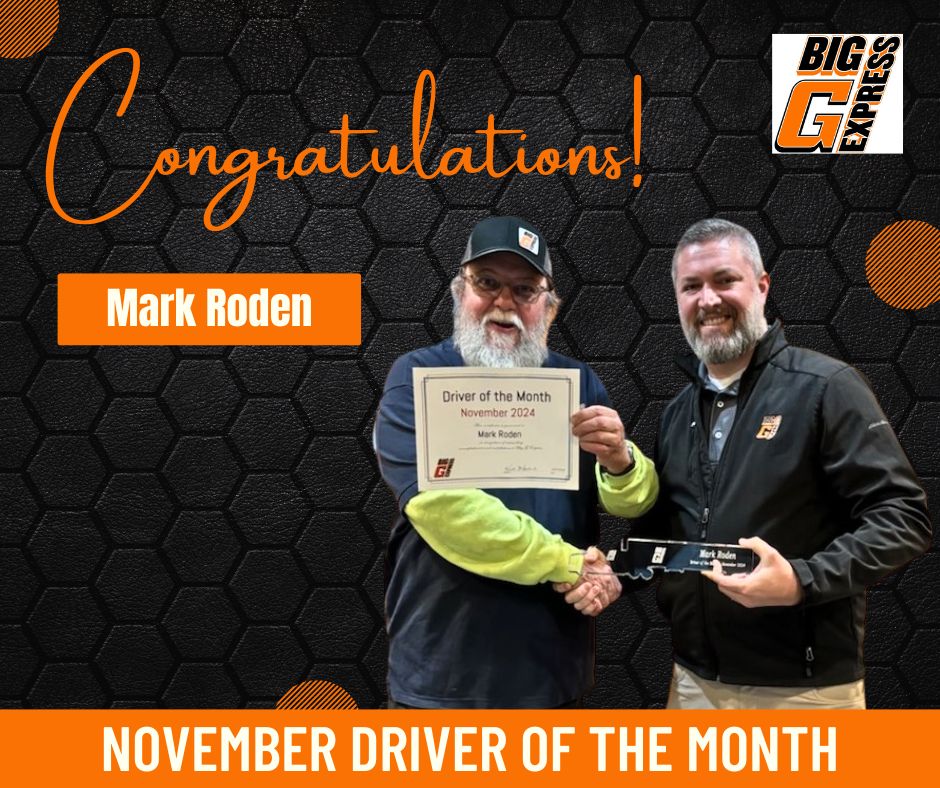 Big G Driver Of The Month November 2024 – Mark Roden