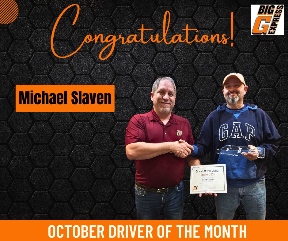 Big G Driver Of The Month September 2024 – Michael Slaven