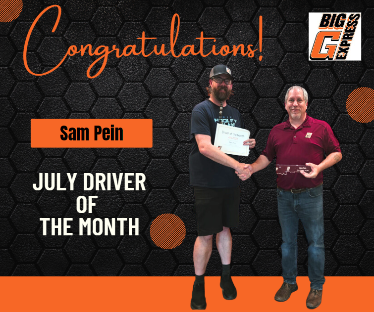 Big G Driver Of The Month July 2024 – Sam Pein