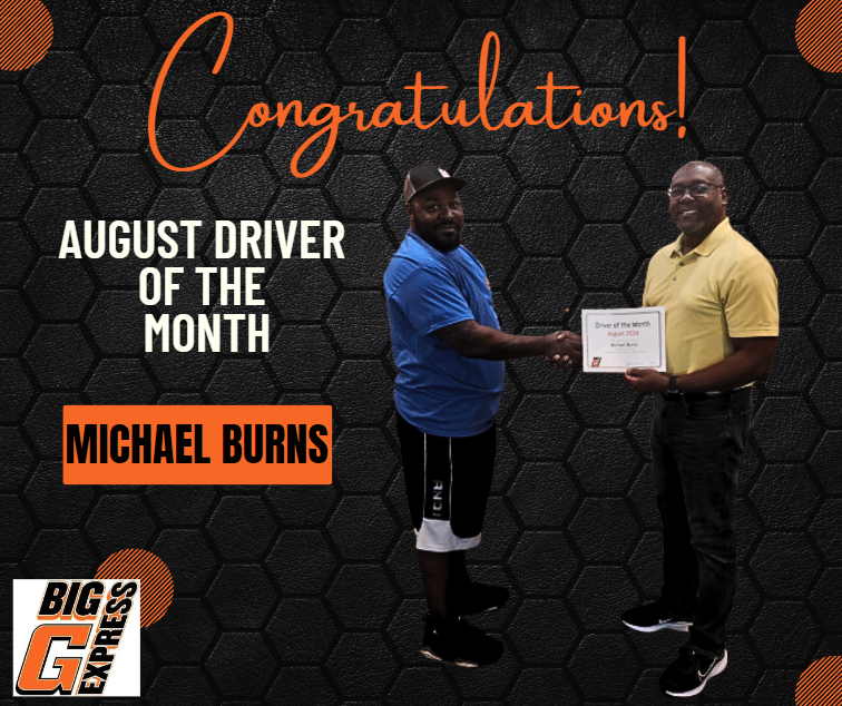 Big G Driver Of The Month August 2024 – Michael Burns