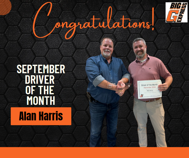 Big G Driver Of The Month September 2024 – Alan Harris